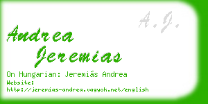 andrea jeremias business card