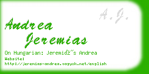 andrea jeremias business card